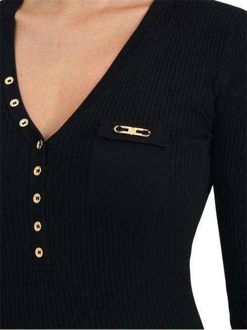 Maglia nera in lyocell Elisabetta Franchi | MK12B56E2110